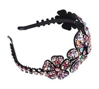 minkissy Butterflies Rhinestone Decorative Headband for Women Elegant Flower Hair Accessory for Special Occasions Lightweight and Comfortable for Hairstyles and Events