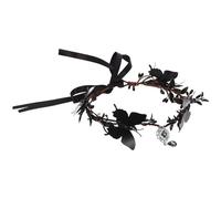 minkissy Butterfly Headband Butterfly Headpiece Black Pvc Acrylic Iron Wire Goth Hair Accessory for Women Casual Day out Festival