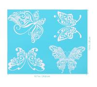 minkissy Butterfly Self-Adhesive Mesh Screen Printing Stencil, Washable Silk Screen Transfer for DIY Crafts, Portable Household and Professional Printing Supply