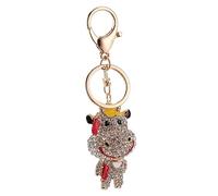 minkissy Calf Key Chain Zinc Alloy Material Cute Ox Shape Bag Pendant Keyring for Ox Year Easy to Carry