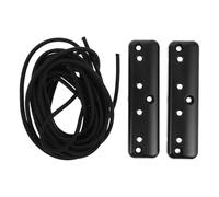 minkissy Campervan Shelf Elastic Strap with Bracket, Black ABS Rv Accessory | Secure Cabinet Contents during Bumpy Rides, Simple Mounting for Motorhomes, Trailers and On-the-road Camping Interiors