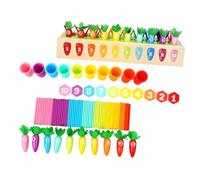 minkissy Carrot Numbers Sorting for Preschool Learning Montessori Educational Counting Games for Fine Motor Skills Development and Cognitive Building