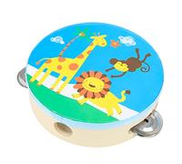 minkissy Cartoon Hand Drum Double Sided for Giraffe Design Educational Music for Enhances Listening Skills and Creativity
