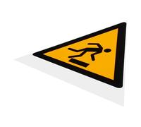 minkissy Caution Trip Hazard Sign Adhesive Floor Decal Safety Warning Sticker for Industrial Worksites and Public Areas, Watch Your Step Floor Warning Sign for Slip Prevention