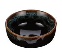 minkissy Ceramic Ink Dish Water Tray for Calligraphy Brush Small Ink Bowl with Fish Design Blue Gemstone for Chinese Painting and Student Art Supplies