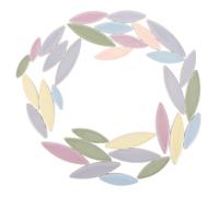 minkissy Ceramic Mosaic Tiles for Crafts DIY Supply with Easy Inlaid Feature, Delicate Highly Glazed Petal Shaped Sheets for Craft Making and Flowerpot Decoration