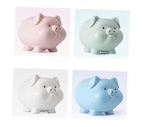 minkissy Ceramic Piggy Bank Pink Cute Cartoon Pig Money Saving Bank Coin Container for Gift Decorative No Withdrawal Design