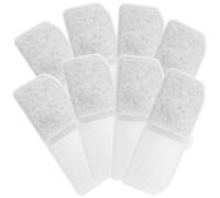 minkissy Charcoal Filter Pads 8Pcs for Pet Water Fountains, Square Water Dispenser Filter Replacement for Cats and Dogs, Removes Metal Ions and Debris