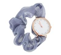 minkissy Chic Quartz Watch for Students Blue Ribbon Strap Lightweight Wrist Watch for Girls Simple Stylish Timepiece for Everyday Use