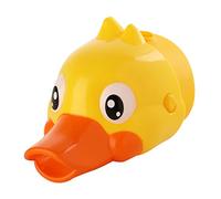 minkissy Children Faucet Extender Baby Water Guiding Gutter Duck Yellow Plastic Hand Washing Aid for Bathroom Sink Child Splash Guard
