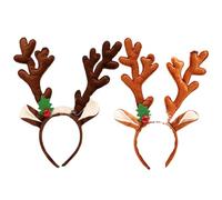 minkissy Children's Reindeer Headbands 2pcs Large Antler Hoop Headbands Women Hair Decor Christmas Party Accessories