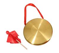 minkissy Chinese Copper Gong with Mallet Thick Traditional Percussion Instrument for Home Decor Easy to Learn Rich Sound for Performances and Stage Shows