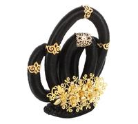 minkissy Chinese Costume Accessory Ancient Girls Hair Bun Vintage Wig Hair Bow Tiaras for Women Stage Performances