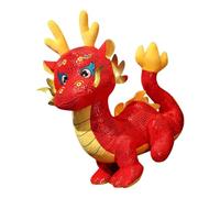 minkissy Chinese Style Dragon Stuffed Animal Plush Soft PP Cotton Zodiac Dragon Doll for Year Gift Home Decor Portable and Comfortable
