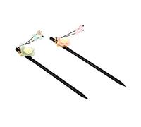 minkissy Chinese Style Flower Hair Stick Hairpin Set of 2 for Women Handcrafted Floral Design Hair Chopsticks for Elegant Updos and Buns for Traditional Hanfu Accessories