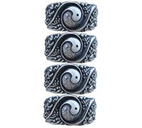 minkissy Chinese Style Taoism Ring for Men and Women Retro Copper Ring Jewelry Craftsmanship present for Cultural Enthusiasts Unique Statement Accessory
