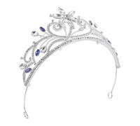 minkissy Christmas Rhinestone Crown Tiara Headband with Alloy and Crystal, Sparkly Xmas Hair Accessory for Women, New Year Eve and Bachelorette Party Headpiece