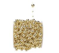 minkissy Christmas Tree Decorative Beads Chain 8+3mm Abs Plastic Light String Beads 30m Roll Gold Electroplated DIY Xmas Garland Decoration Supply