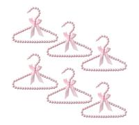 minkissy Clothes Hangers Shape Retention Feature Small Size 6pcs with Decoration Elegant and Stylish Design for Girl Garments for Nursery and Closet Use