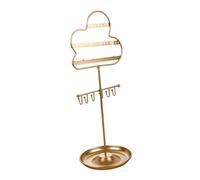 minkissy Cloud Shaped Jewelry Organizer Stand Lightweight Display Rack for Necklaces Earrings and Pendants Jewelry Holder for Bedroom Bathroom Desktop Golden Finish