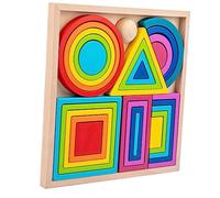 minkissy Color Learning Block for Interactive Cognitive for Early Development Safe and Smooth Rainbow Building Blocks for Parent Play and Skill Enhancement Ages