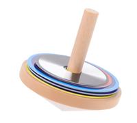 minkissy Colorful Wooden Peg-top for Outdoor Play Funny Spinning Tops Party Favors Creative Gyro for Birthday and Interaction