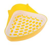 minkissy Compact and Portable Triangular Rabbit Litter Box Made of Sturdy Abs Plastic, Lightweight Mini Toilet Tray for Small Young Rabbits and Chinchillas, for Garden Or Living Room Use