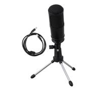 minkissy Condenser Usb Microphone Set for Recording and Streaming with Adjustable Stand, Cardioid Desktop Mic for Live Broadcast, Gaming, and Voice Chat, 192khz/24bit Black