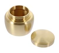 minkissy Copper Small Urn Sealing Jar Metal Container for Ashes and Spices Powder Storage Portable Lightweight Copper Storage Can with Easy Open Close and Suitable for Cremation and Daily