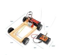 minkissy Creative Four Wheel Drive Model Car DIY Kit for Teens Educational Auto Making Project with Circuit and Small Science Learning Model No Batteries