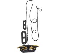 minkissy Creative Golden Lizard Harness and Leash Set for Bearded Dragon and Reptiles, Small and Delicate Pu Nylon Wing-shaped Design, for Halloween Outdoor Use