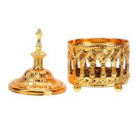 minkissy Creative Metal Incense Burner Holder for Aroma Therapy with Golden Finish, Stylish Incense Stick Holder and Tray, for Home Décor and Creating A Mysterious Atmosphere