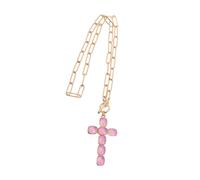 minkissy Cross Necklace Hiphop Style Rhinestone Jesus Cross Pendant Lightweight Unisex Necklace Chain for Men and Women Unique Everyday Jewelry