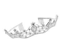 minkissy Crown Headband Bridal Wedding Prom Pageant Crown Headband for Women Wedding Accessories for Brides for Special Occasions Like Birthday Fairy Theme Events