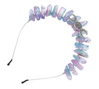 minkissy Crystal Crown Headband Alloy Frame, Goddess Hair Decor for Bride and Wedding, Delicate Hollow Moon Sun Tiara Hair Accessory for Banquet and Festival