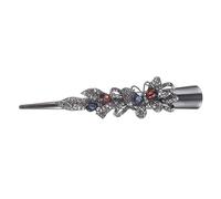minkissy Crystal Decorative Hair Clip Women's Girl Vintage Hairpin Metal Duckbilled Clip for Parties Weddings
