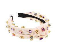 minkissy Crystal Rhinestone Headband Vintage Knot Design Sparkly Rhinestone Beaded Hair Accessory for Women Girls Party Occasion