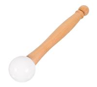 minkissy Crystal Singing Bowl Mallet Rubber Head Wooden Handle Durable Sound Striker for Meditation Yoga Music Therapy Lightweight Portable