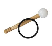 minkissy Crystal Singing Bowl Mallet Set with Rubber Ring, Wooden and Rubber Material for Beautiful Knocking Sound and Easy to Carry, for Relaxation and Christmas Meditation