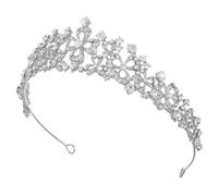 minkissy Crystal Tiara Crown for Women Bridal Wedding Hair Accessories with Shining Rhinestones Elegant Mermaid Crown for Brides and Formal Events Versatile Decorative Hairpiece for