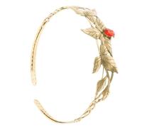 minkissy Crystal Tiara Headband Rhinestone Bridal Wedding Headpiece Fairy Crown for Women Headband Leaves for Parties Events