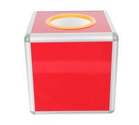 minkissy Cubic Ballot Box Lottery Case Large-capacity Acrylic and Aluminum Alloy Multi-functional Donation Box Bright Classic Design for Party Organize Raffles