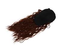 minkissy Curly Hair Hat Women: Long Wavy Baseball Cap Wig With Soft Synthetic Hair Trendy Peaked Hat With Attached Wig For Party Cosplay Daily Wear