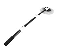 minkissy Curved Car Wash Brush with Chenille Microfiber Mop and Extendable Aluminum Handle for Rv and Window Cleaning, 15 Degree Pole Curvature, Versatile Use for Gentle Scrubbing and Dust