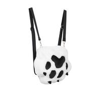 minkissy Cute Cat Claw Backpack Women's Fashion Bag Plush Fabric Delightful Makeup Clutch Cat Paw Design Crossbody Bag