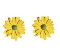 minkissy Daisy Flower Earrings for Women Needle Creative Ear Jewelry Yellow for Parties Banquets and Everyday Wear Choice for Any Occasion