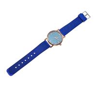 minkissy Decorative Leisure Watch for Lady Stainless Steel Silicone Adjustable Watchband Glass Mirror Quartz Wrist Watch Stylish Classic Retro Design Accurate Time for Most of The