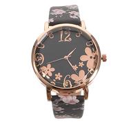 minkissy Delicate and Chic Women Wrist Watch Black Alloy Glass Quartz Lightweight Comfortable Strap Decorative Timepiece for Occasions