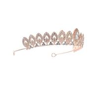 minkissy Delicate Rhinestone Small Crown Headband Wedding Hair Accessory for Bride Elegant Bridal Tiaras