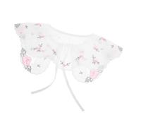 minkissy Detachable Pointed Faux Collar for Women Embroidered Decorative Collar for Blouses Elegant Accessory for Formal and Casual Outfits Soft and Comfortable